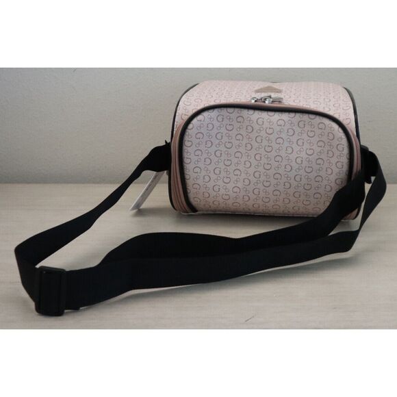 Guess V7200069 Light Rose Allover Logo Print Junction Travel Insulated Lunch Bag - Picture 5 of 10